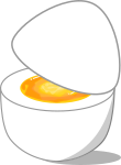 ゆで卵のイラスト4