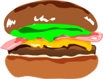 ハンバーガーのイラスト7