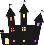 ハロウィンお城のイラスト2