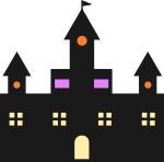 ハロウィンお城のイラスト3