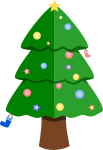 クリスマスツリーのイラスト22