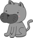 お座り犬のイラスト1