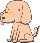 お座り犬のイラスト2