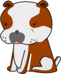 お座り犬のイラスト3