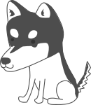 お座り犬のイラスト4