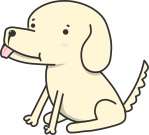 お座り犬のイラスト5