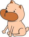 お座り犬のイラスト7